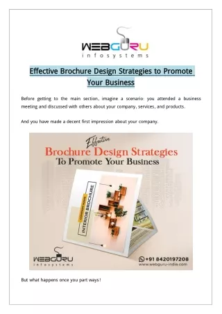 effective effective brochure brochure design