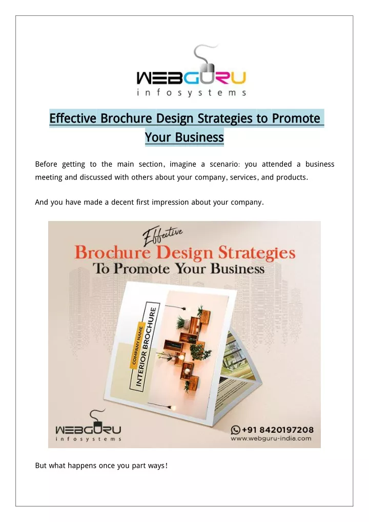 effective effective brochure brochure design