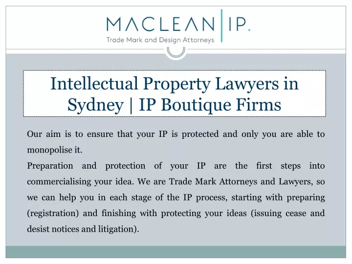 intellectual property lawyers in sydney