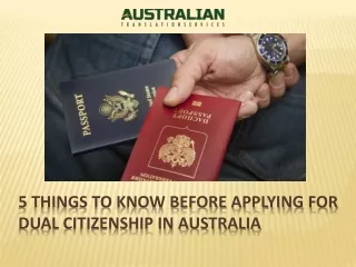 5 Things to Know Before Applying for Dual Citizenship in Australia