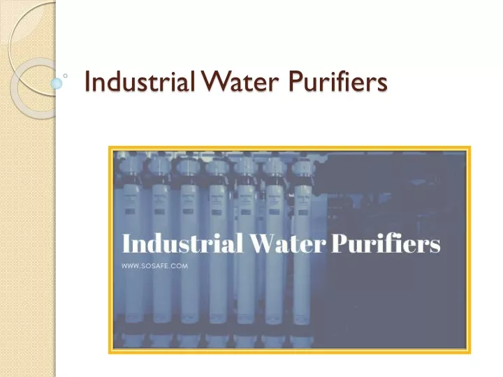 industrial water purifiers