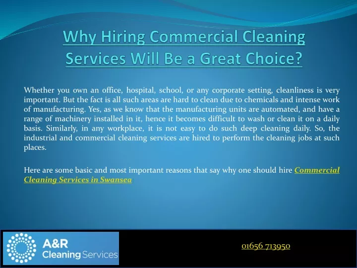 why hiring commercial cleaning services will be a great choice