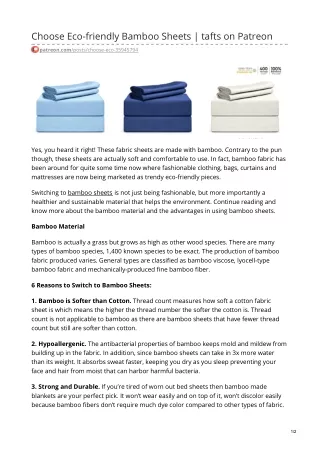 choose eco friendly bamboo sheets tafts on patreon