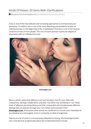 kinds of kisses 20 sorts with clarifications