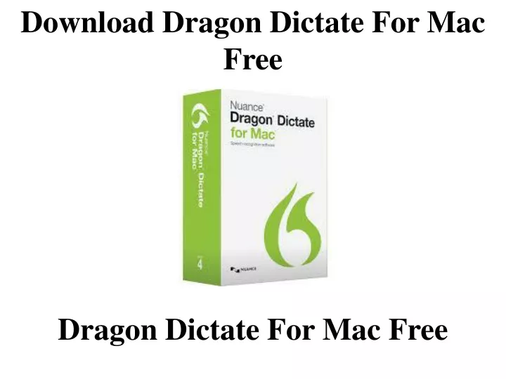 download dragon dictate for mac free
