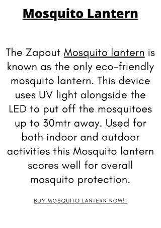 mosquito lantern