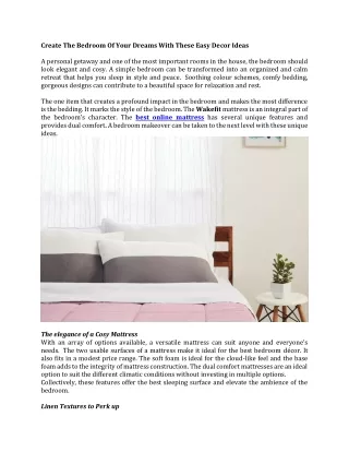 create the bedroom of your dreams with these easy