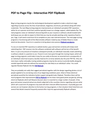 pdf to page flip interactive pdf flipbook