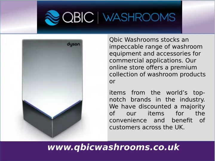 qbic washrooms stocks an impeccable range