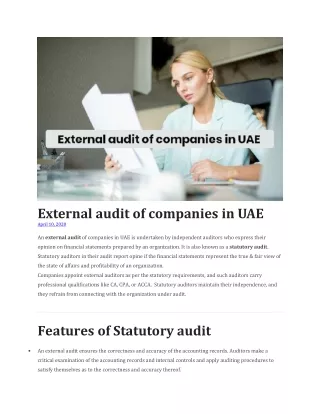 external audit of companies in uae april 10 2020