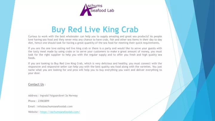 buy red live king crab