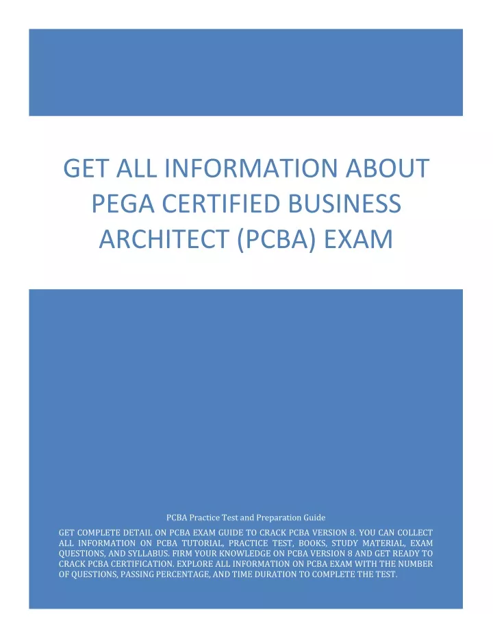 get all information about pega certified business