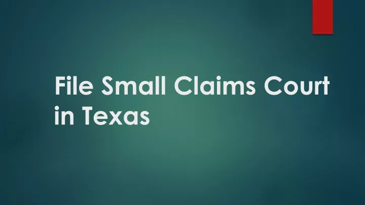 file small claims court in texas