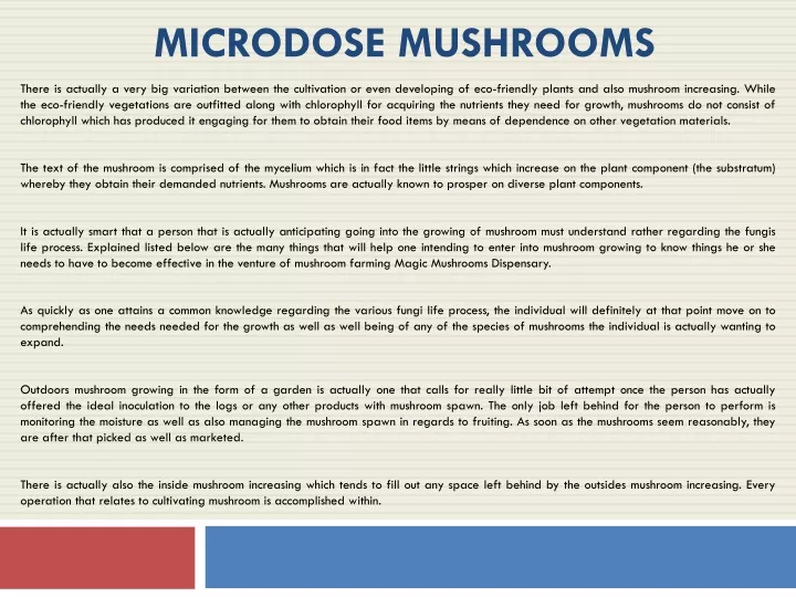 microdose mushrooms