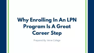 why enrolling in an lpn program is a great career