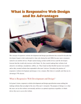 Responsive website development and design specialization