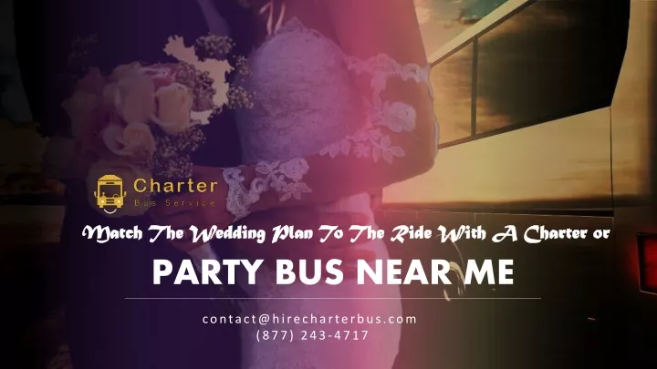 match the wedding plan to the ride with a charter