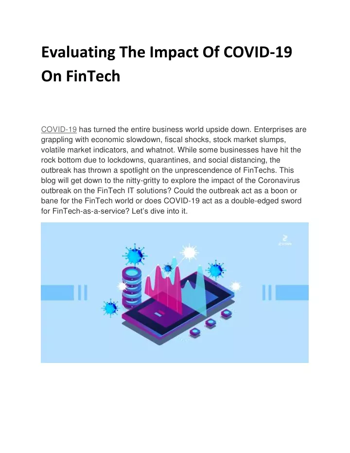 evaluating the impact of covid 19 on fintech