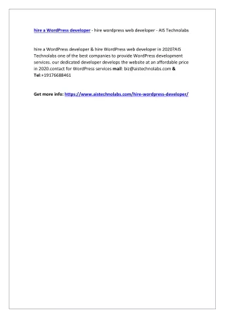 hire a wordpress developer hire wordpress