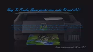 easy to resolve epson printer error codes