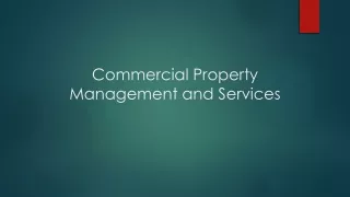 commercial property management and services