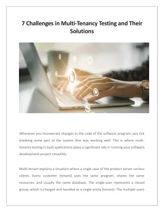7 challenges in multi tenancy testing and their