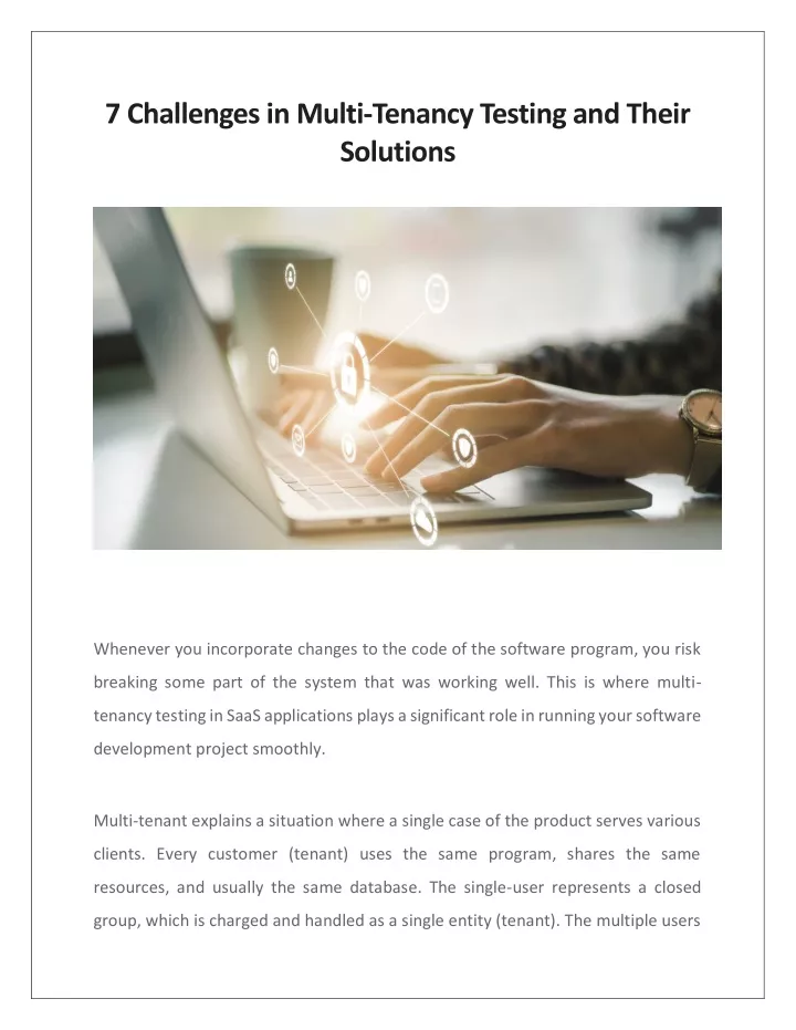 7 challenges in multi tenancy testing and their