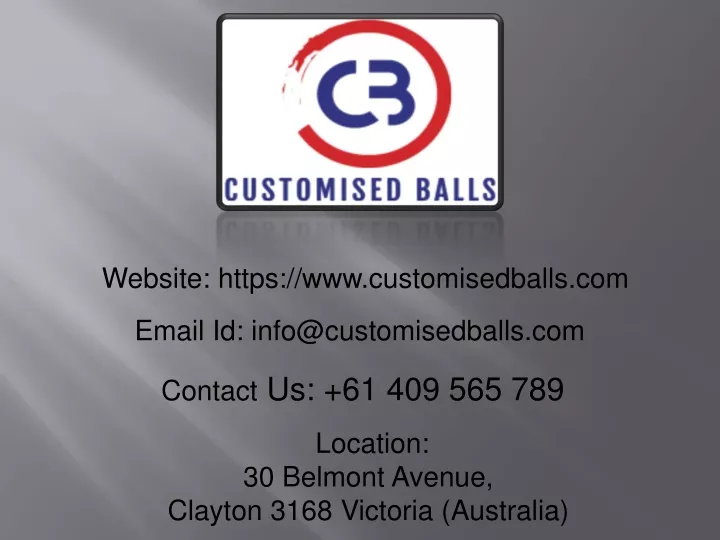 website https www customisedballs com