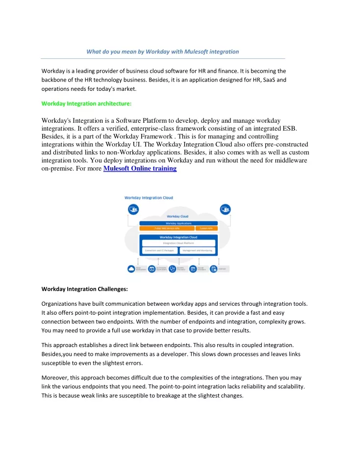 what do you mean by workday with mulesoft