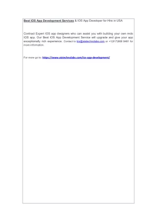 best ios app development services