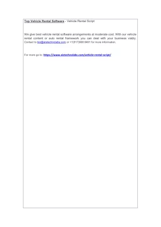 top vehicle rental software vehicle rental script