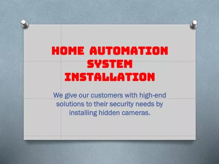 home automation system installation