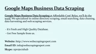 google maps business data scraping