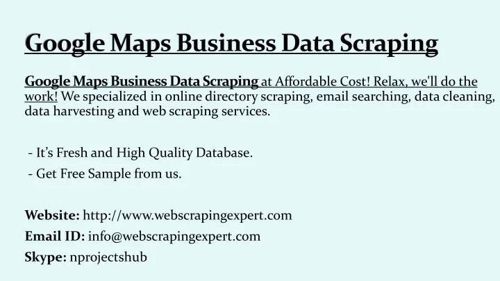 google maps business data scraping