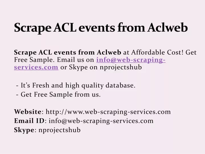 scrape acl events from aclweb