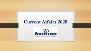 Current Affairs - Avision Institute