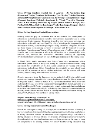 global driving simulator market size analysis