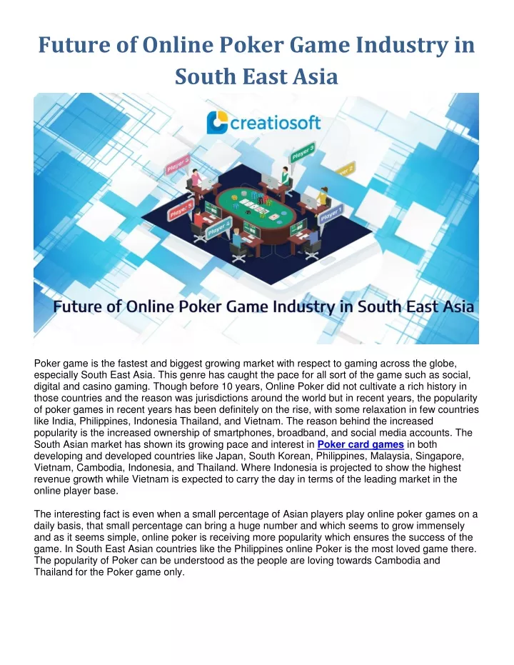 future of online poker game industry in south