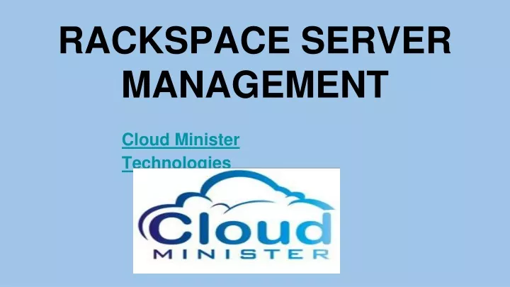 rackspace server management