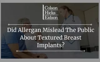 did allergan mislead the public about textured
