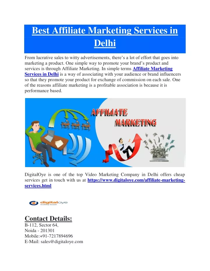 best affiliate marketing services in delhi