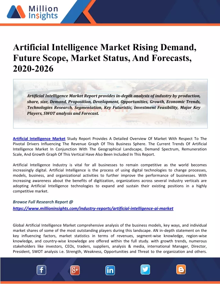 artificial intelligence market rising demand
