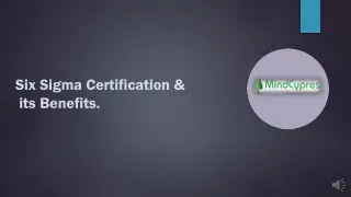 six sigma c ertification its benefits