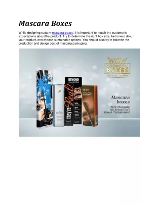 mascara boxes