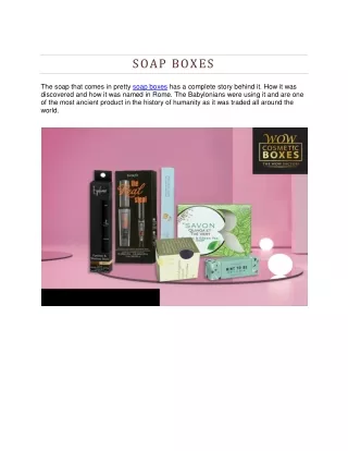 soap boxes