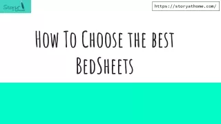 How To Choose the Best Bed sheets