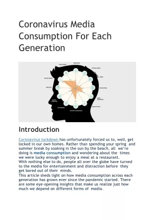 Coronavirus Media Consumption For Each Generation