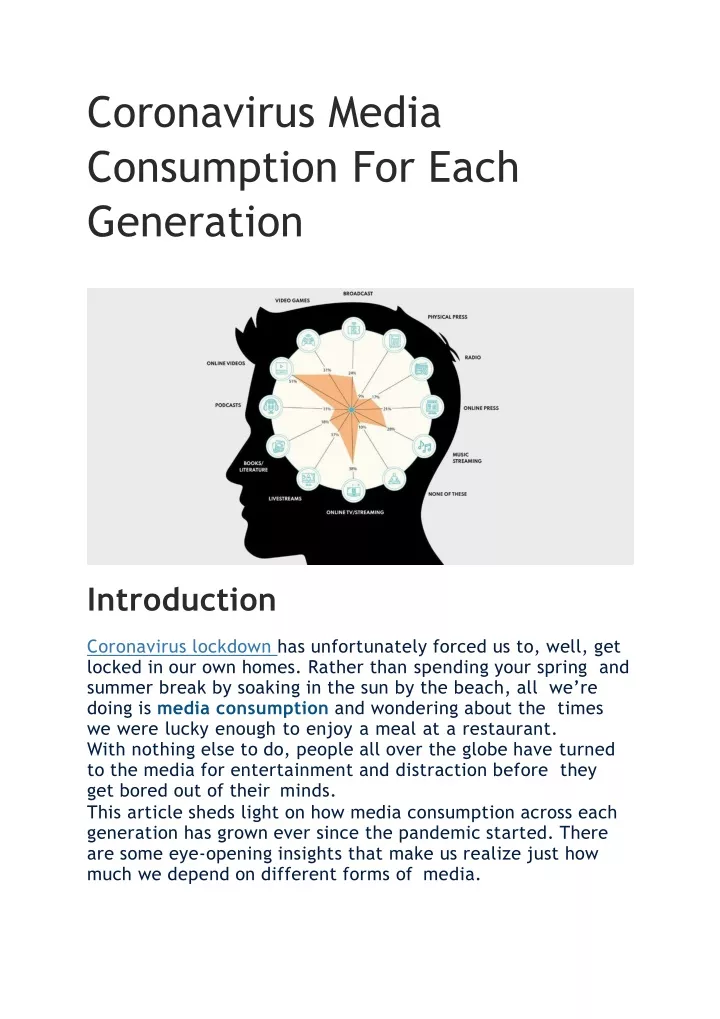 coronavirus media consumption for each generation