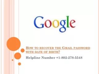 How to recover my gmail account with date of birth?