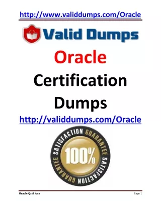 http www validdumps com oracle